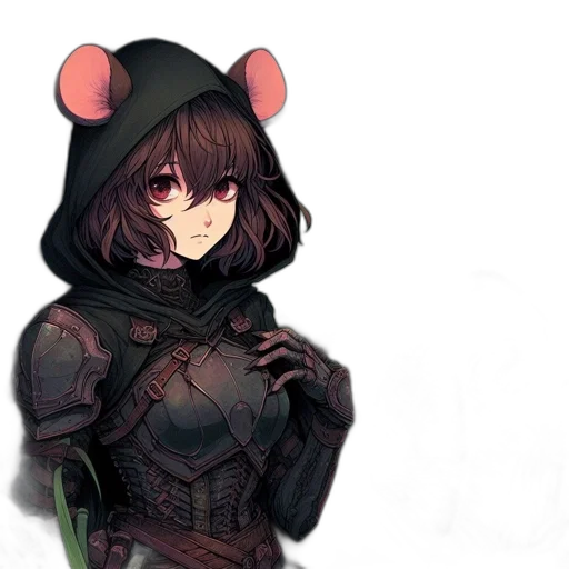 mask, jacket, weapon, face, anime, concept art, pixel art, fantasy art transparent PNG cut-out