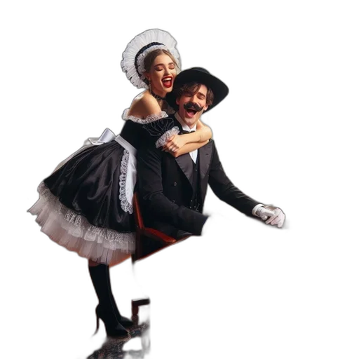 hat, dress, staff, concept art, photorealistic, 3d render, oil painting, snow transparent PNG cut-out
