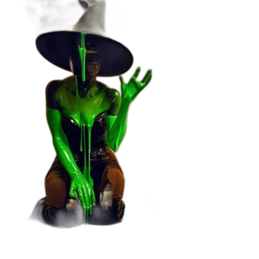 mask, staff, creature, hat, concept art, 3d render, fantasy art, pixel art transparent PNG cut-out