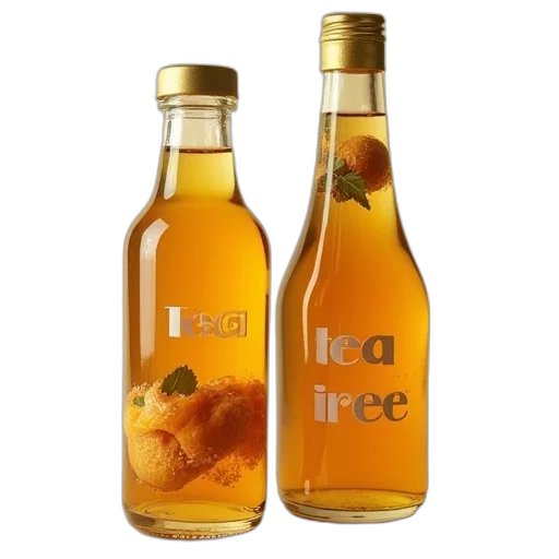 bottle, food, 3d render, two transparent PNG cut-out