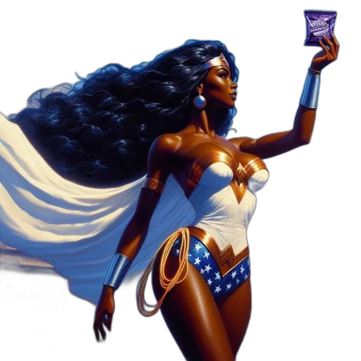 comic book art, concept art, fantasy art, woman, dressed, wonder, woman-inspired, costume transparent PNG cut-out