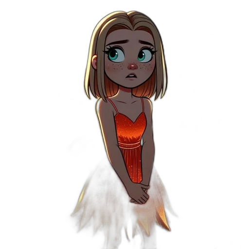 dress, creature, concept art, pixel art, cartoon, fantasy art, neon, animated transparent PNG cut-out