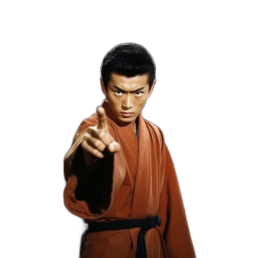 staff, weapon, sword, face, photorealistic, man, red, robe transparent PNG cut-out