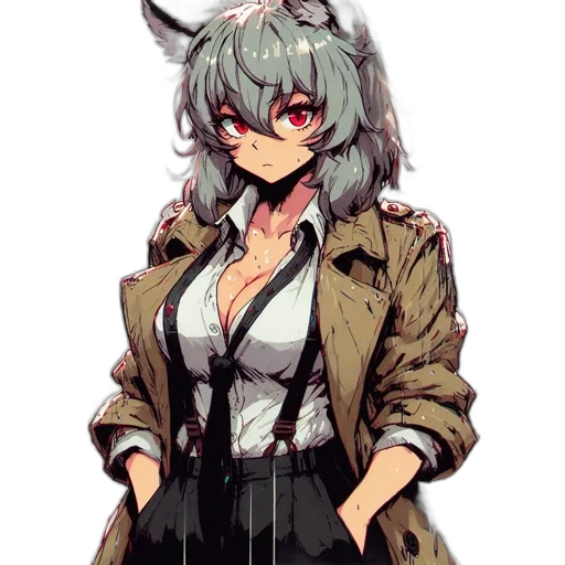 jacket, dragon, staff, animal, pixel art, anime, concept art, fantasy art transparent PNG cut-out