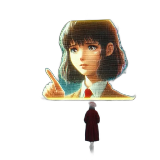 face, robot, umbrella, jacket, concept art, pixel art, anime, 3d render transparent PNG cut-out