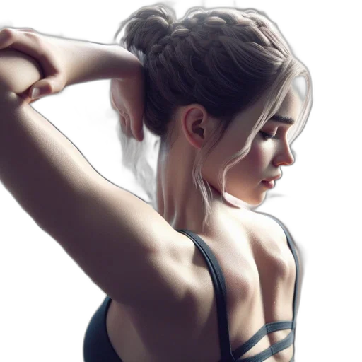 hair, jewelry, dress, photorealistic, concept art, 3d render, fantasy art, woman transparent PNG cut-out