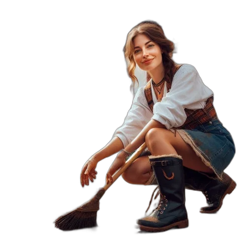 shoes, staff, weapon, face, concept art, photorealistic, oil painting, fantasy art transparent PNG cut-out