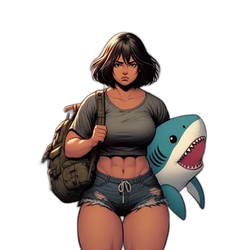 creature, animal, weapon, jacket, concept art, comic book art, pixel art, fantasy art transparent PNG cut-out