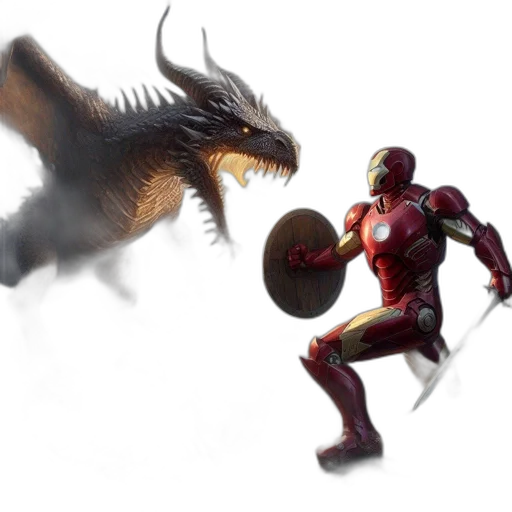 dragon, concept art, fantasy art, comic book art, 3d render, breathes, fire, while transparent PNG cut-out