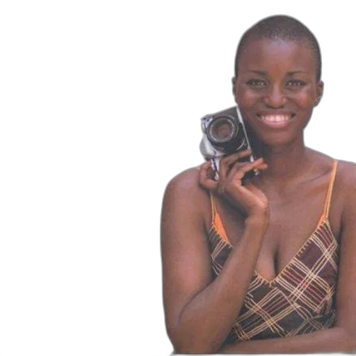 face, weapon, staff, animal, photorealistic, woman, holds, camera transparent PNG cut-out