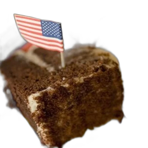 food, weapon, slice, chocolate, cake, american, flag, toothpick transparent PNG cut-out