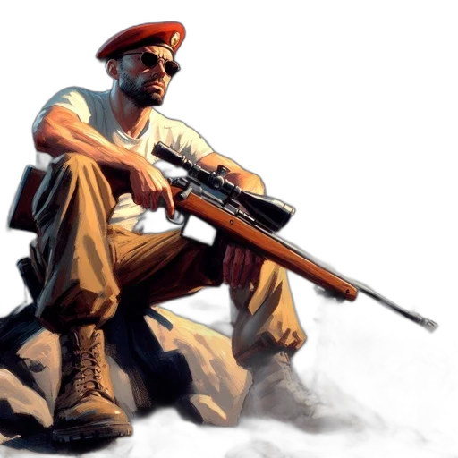 weapon, staff, concept art, pixel art, comic book art, photorealistic, red, man transparent PNG cut-out