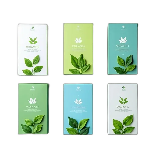 green, collection, six, tea, boxes, different, colored, backgrounds transparent PNG cut-out