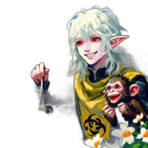 staff, mask, fantasy art, concept art, pixel art, watercolor, green, golden transparent PNG cut-out