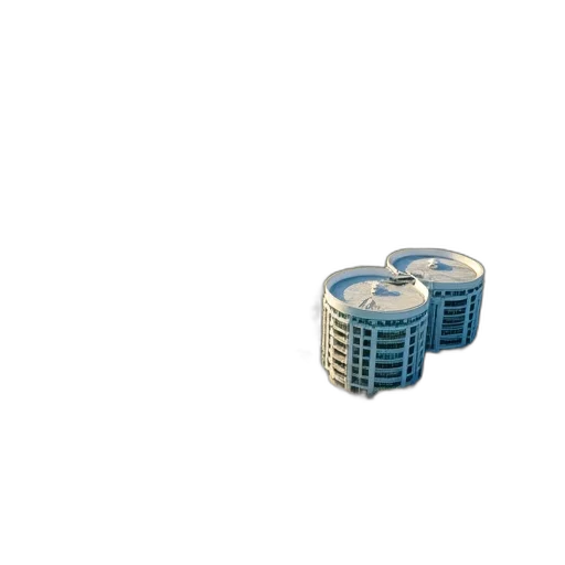 building, robot, 3d render, pixel art transparent PNG cut-out