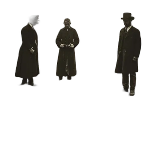 staff, jacket, hat, dress, concept art, 3d render, pixel art, fog transparent PNG cut-out