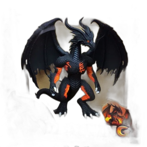 dragon, creature, animal, weapon, fantasy art, concept art, pixel art, 3d render transparent PNG cut-out