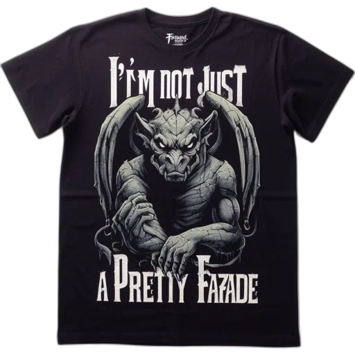 image, displays, black, t-shirt, featuring, elaborate, design, demonic transparent PNG cut-out