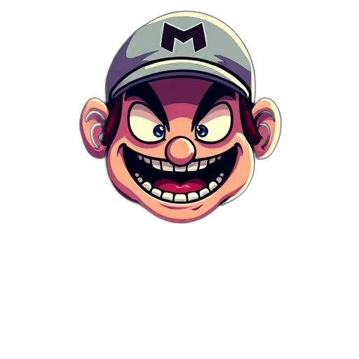 hat, mask, face, creature, cartoon, 3d render, concept art, pixel art transparent PNG cut-out