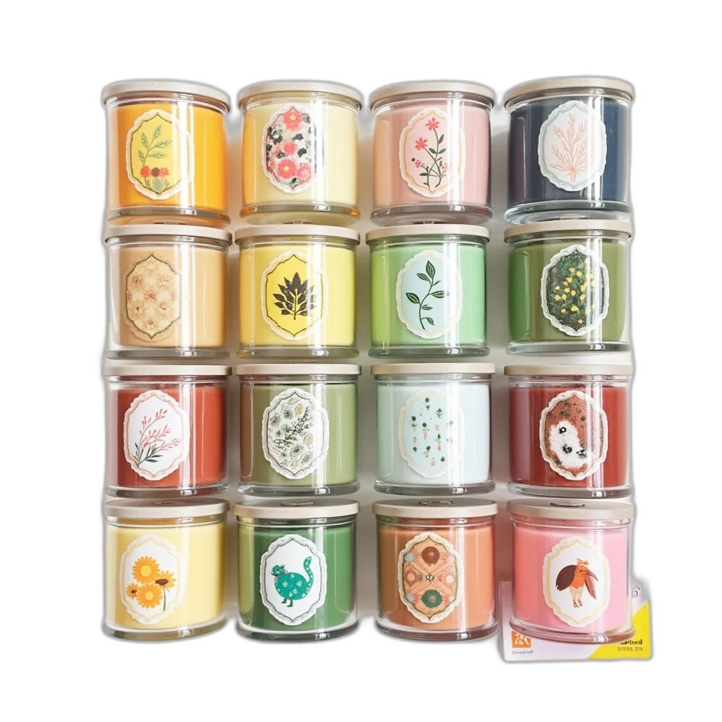 food, jewelry, pastel, colorful, collection, candles, various, designs transparent PNG cut-out