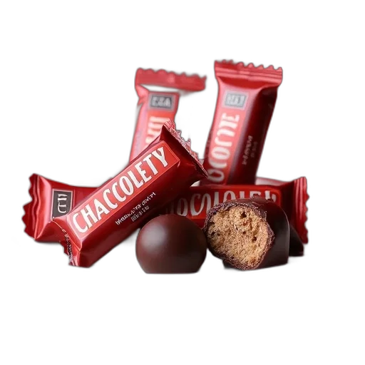 food, crown, photorealistic, red, variety, chocolate, treats, displayed transparent PNG cut-out