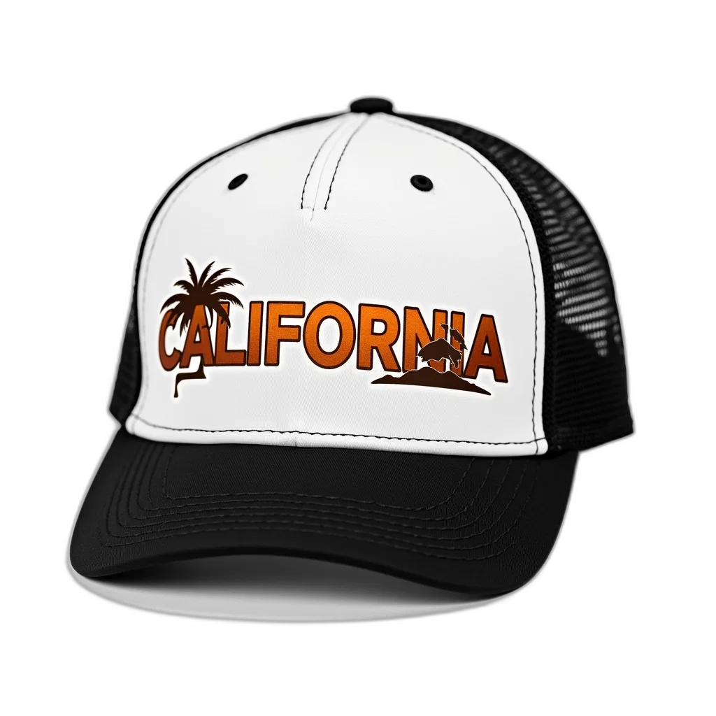 hat, black, white, baseball, cap, graphic, design, featuring transparent PNG cut-out
