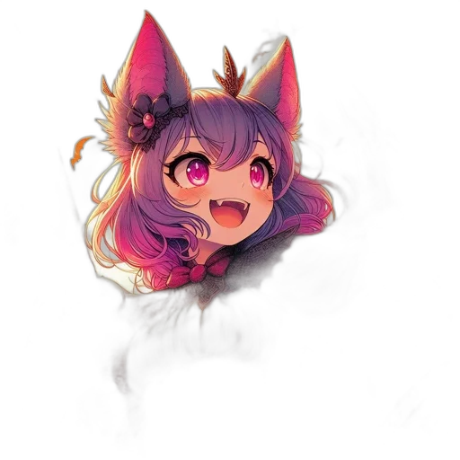 creature, mask, animal, face, anime, watercolor, pixel art, fantasy art transparent PNG cut-out