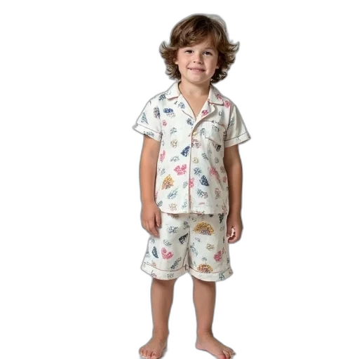 dress, boy, piece, cotton, pajama, set transparent PNG cut-out