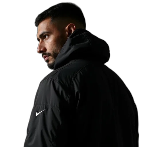 jacket, staff, face, weapon transparent PNG cut-out