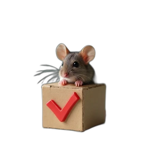 animal, furniture, 3d render, mouse transparent PNG cut-out