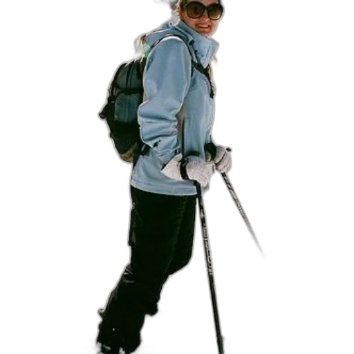 staff, jacket, animal, weapon, photorealistic, woman, blue, sunglasses transparent PNG cut-out