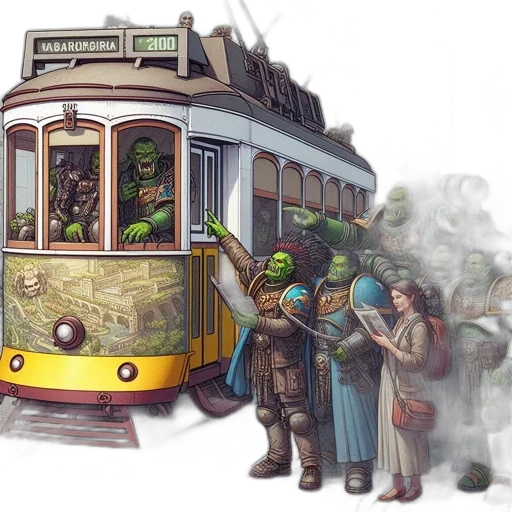 concept art, fantasy art, comic book art, pixel art, city street, fog, forest, fire transparent PNG cut-out