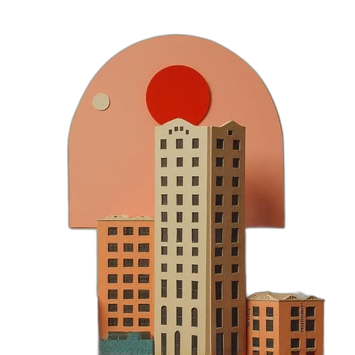 building, robot, furniture, face, concept art, 3d render, cartoon, pixel art transparent PNG cut-out