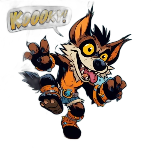 animal, staff, weapon, creature, concept art, comic book art, cartoon, pixel art transparent PNG cut-out