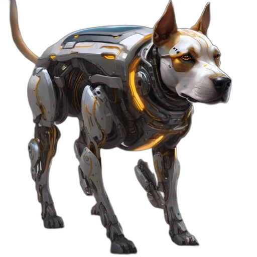 robot, animal, creature, concept art, cyberpunk, 3d render, photorealistic, pit transparent PNG cut-out