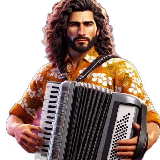hair, weapon, animal, jacket, concept art, vaporwave, fantasy art, photorealistic transparent PNG cut-out