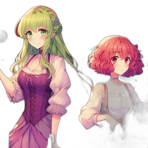 dress, staff, pixel art, concept art, anime, fantasy art, fire, green transparent PNG cut-out