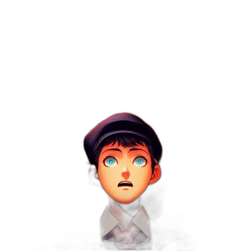 face, hat, staff, robot, 3d render, concept art, cartoon, pixel art transparent PNG cut-out