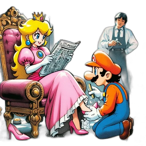 crown, furniture, dress, jewelry, concept art, cartoon, comic book art, pixel art transparent PNG cut-out