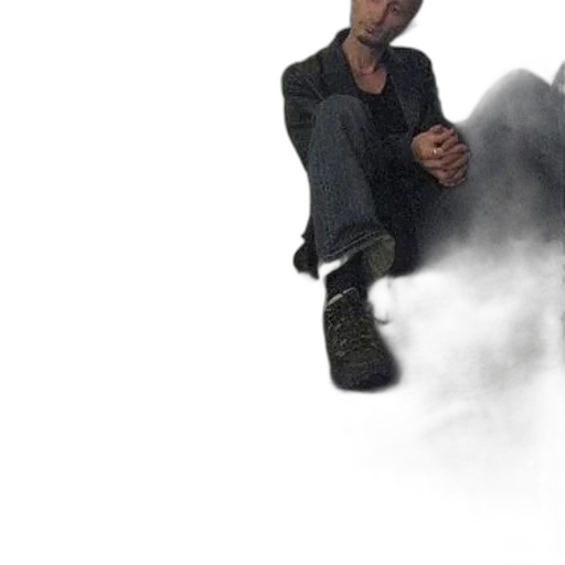 jacket, shoes, creature, staff, concept art, 3d render, photorealistic, fog transparent PNG cut-out