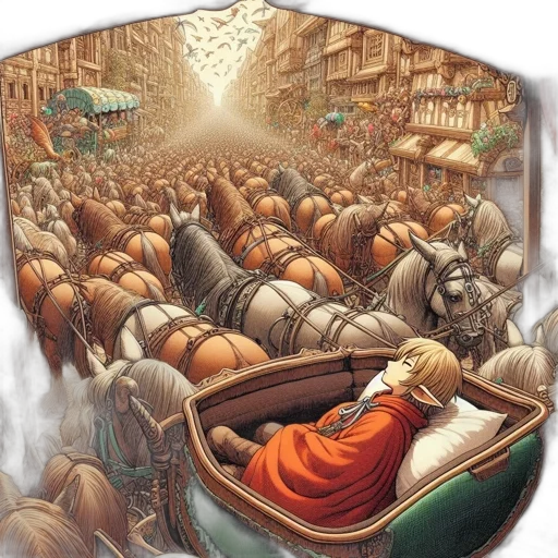 sword, fantasy art, concept art, comic book art, photorealistic, city street, fire, fog transparent PNG cut-out