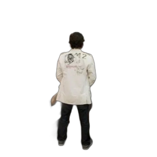 jacket, staff, robot, dress, 3d render, concept art, photorealistic, pixel art transparent PNG cut-out