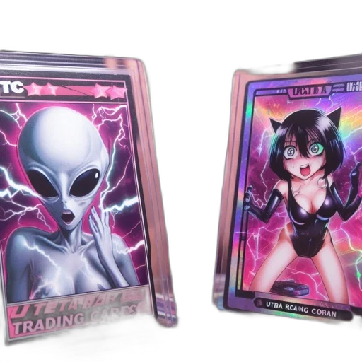 vaporwave, concept art, cyberpunk, individual, reacts, surprise, while, examining transparent PNG cut-out