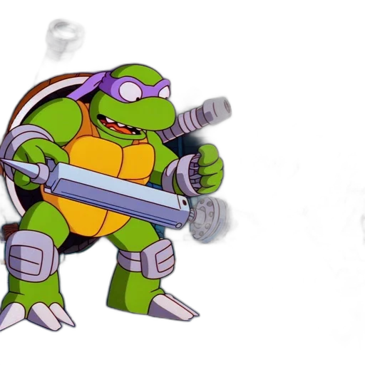 concept art, 3d render, donatello, lisa, interact, arena, homer, background transparent PNG cut-out