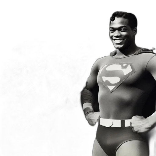 comic book art, concept art, man, superman, costume, stands, amidst, friends transparent PNG cut-out