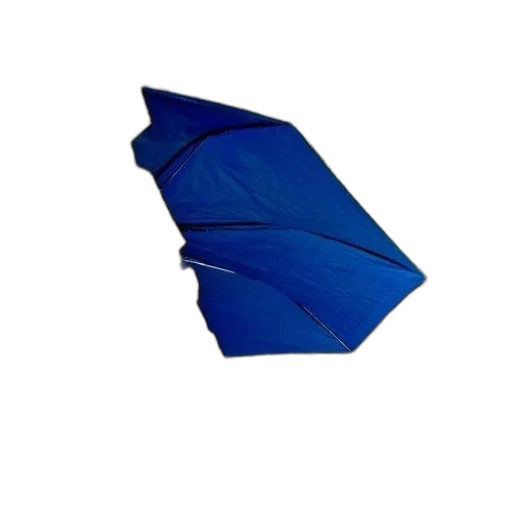 umbrella, hat, jacket, dragon, 3d render, blue, propped, against transparent PNG cut-out