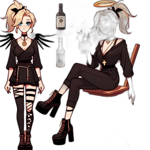 staff, concept art, cartoon, pixel art, anime, monochrome, dark, earth tones transparent PNG cut-out