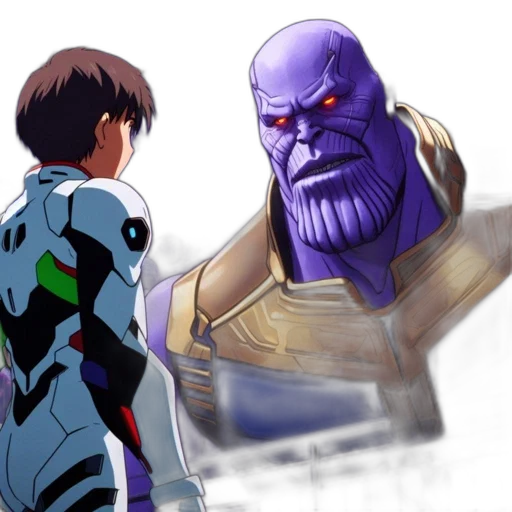 concept art, comic book art, 3d render, anime, outer space, two, marvel, characters transparent PNG cut-out