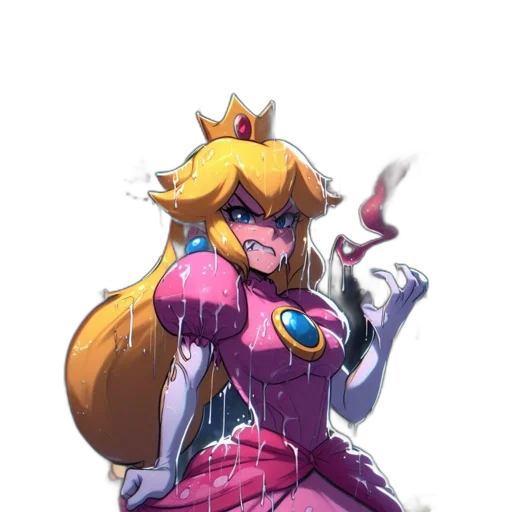 crown, dress, staff, weapon, concept art, anime, pixel art, vaporwave transparent PNG cut-out