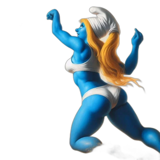 hair, concept art, 3d render, comic book art, fantasy art, blue, woman, skin transparent PNG cut-out